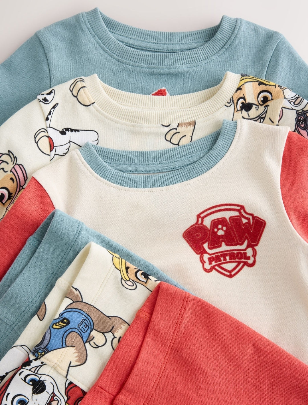 Blue/Ecru/Red Paw Patrol Snuggle Pyjamas 3 Pack