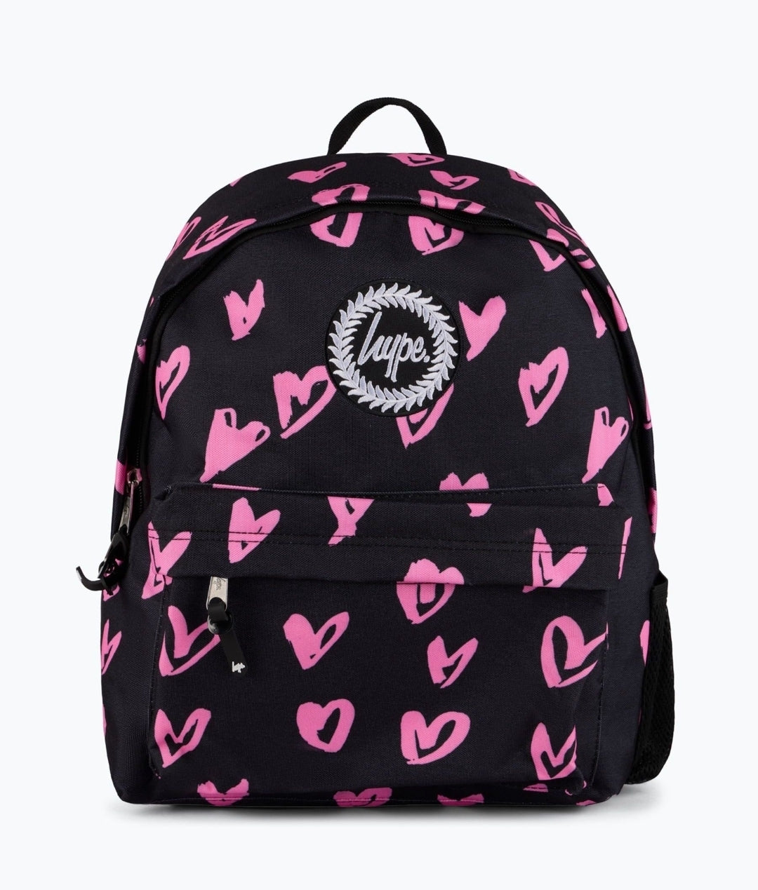 Hype Black Scribble Hearts Backpack, Lunchbag & Bottle Bundle Set
