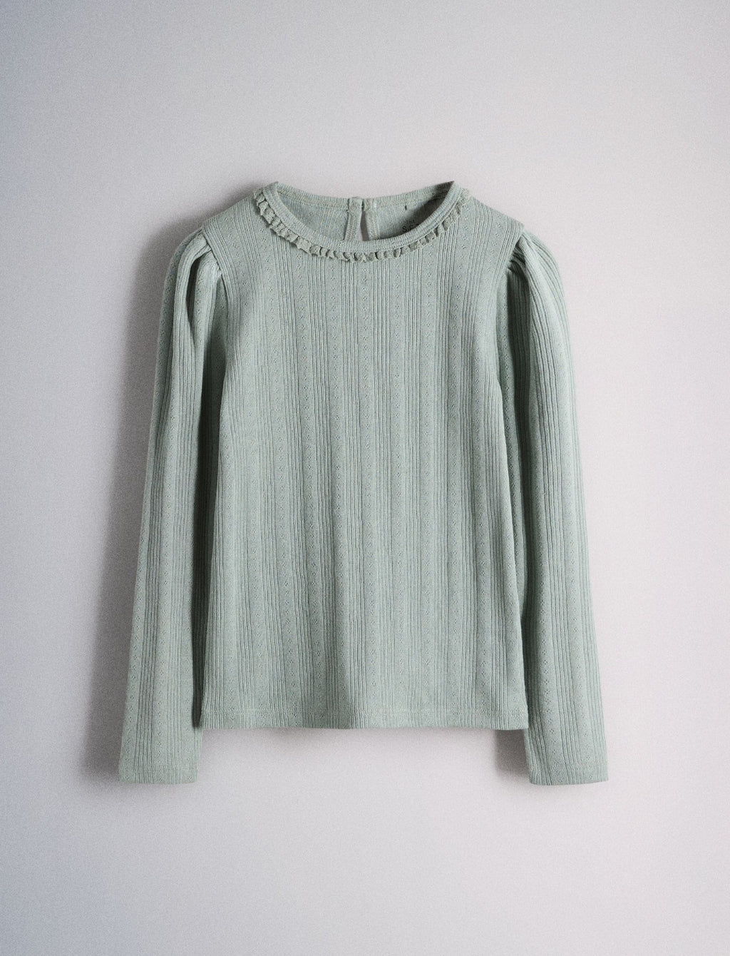 The Set 4 Pack Long Sleeve Pointelle T-Shirts Pink/Green/Cream