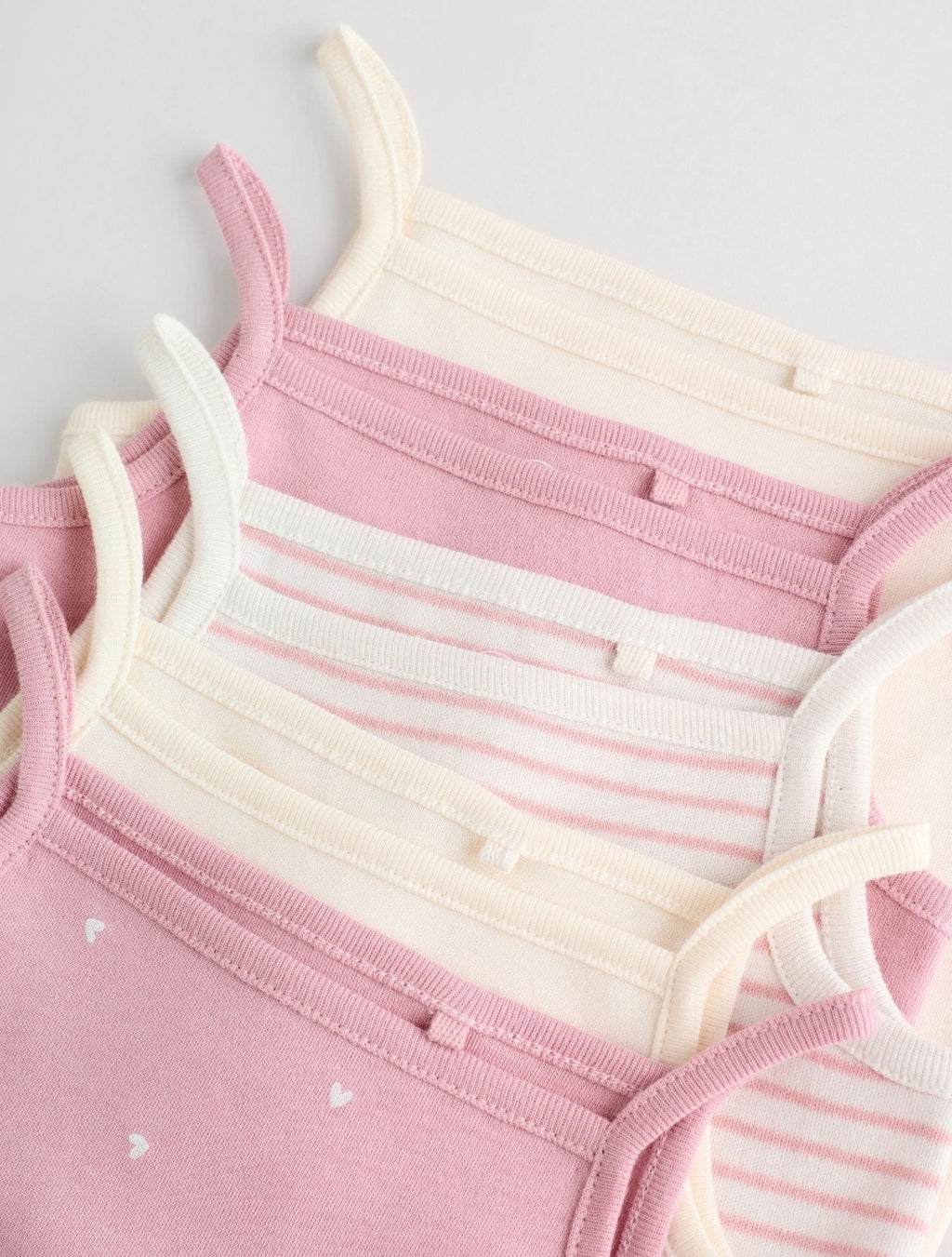 Pink Vest Baby Bodysuits 5 Pack