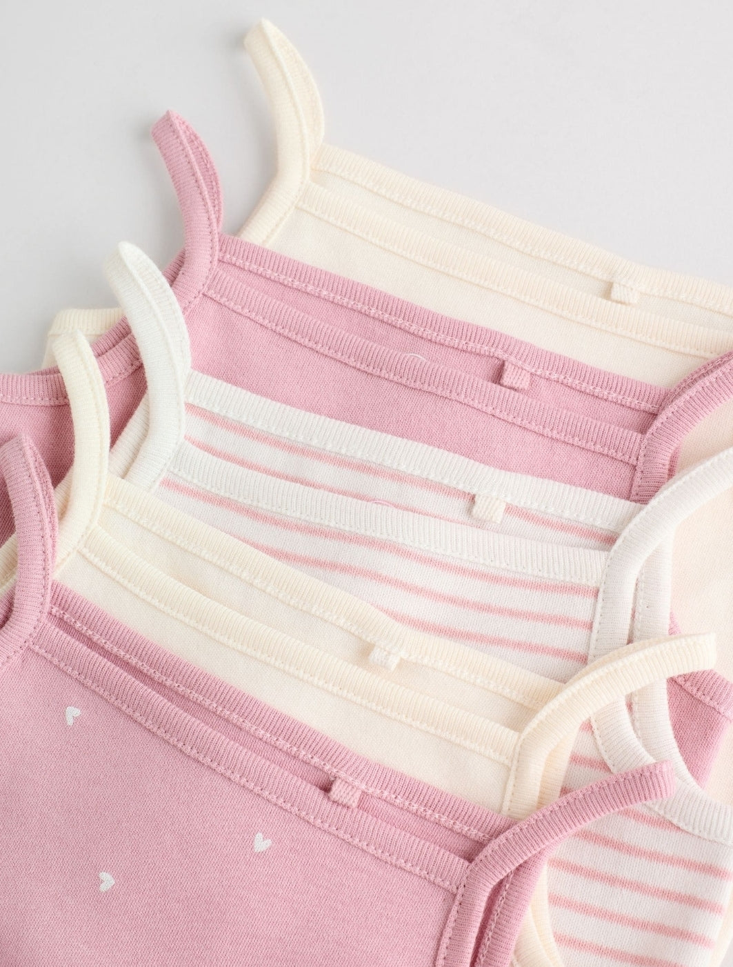 Pink Vest Baby Bodysuits 5 Pack