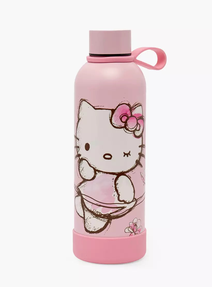 Sanrio Hello Kitty Print Stainless Steel Water Bottle with Loop Handle