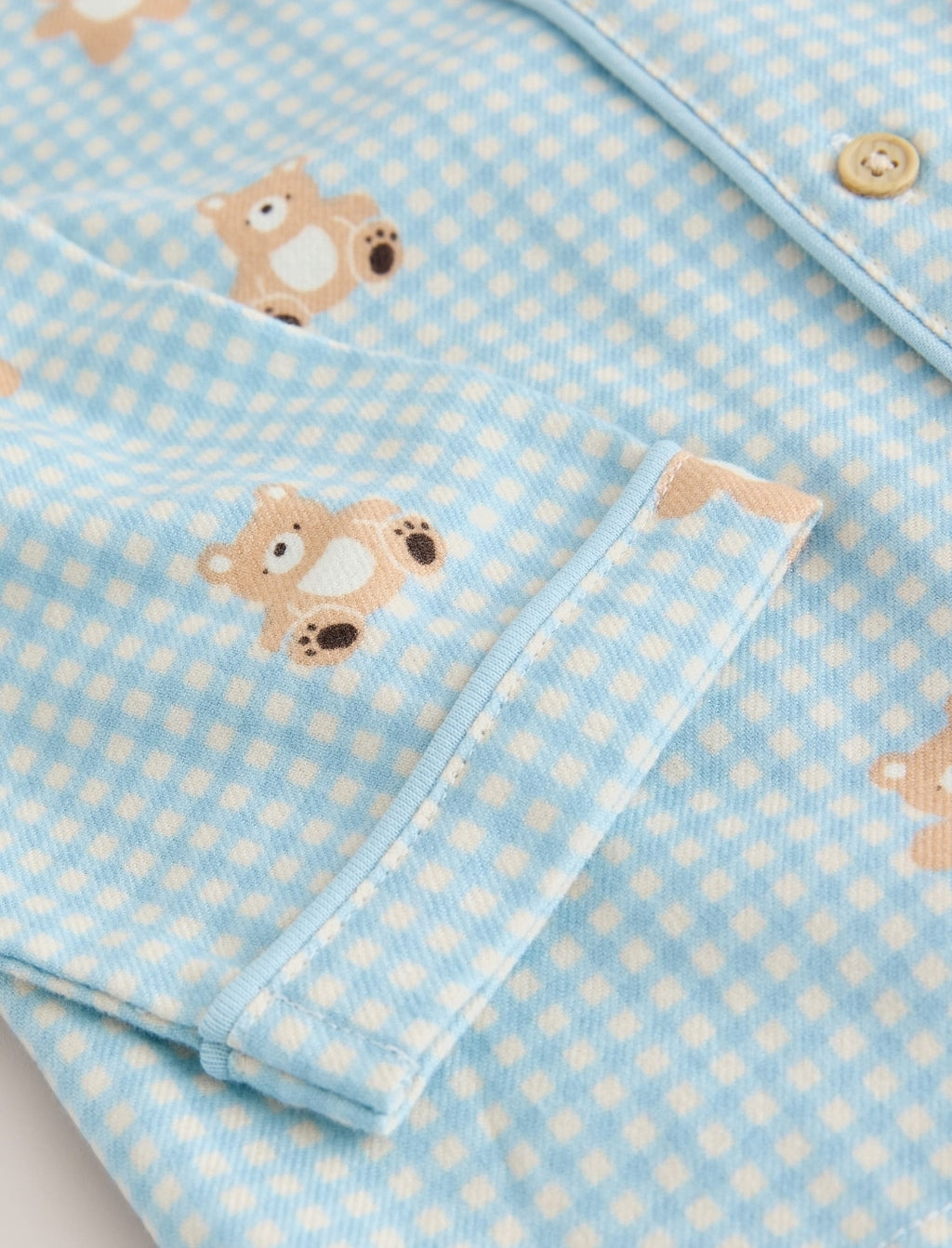 Blue/Brown Bear Button Down Pyjamas