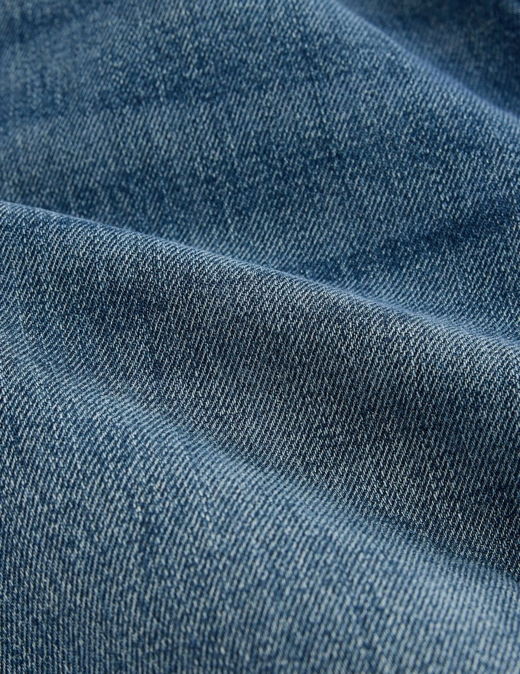 Blue Denim Wide Fit Pull On Jeans