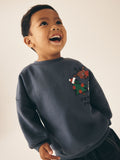 Graphite Grey Christmas Crew Neck Sweat Top