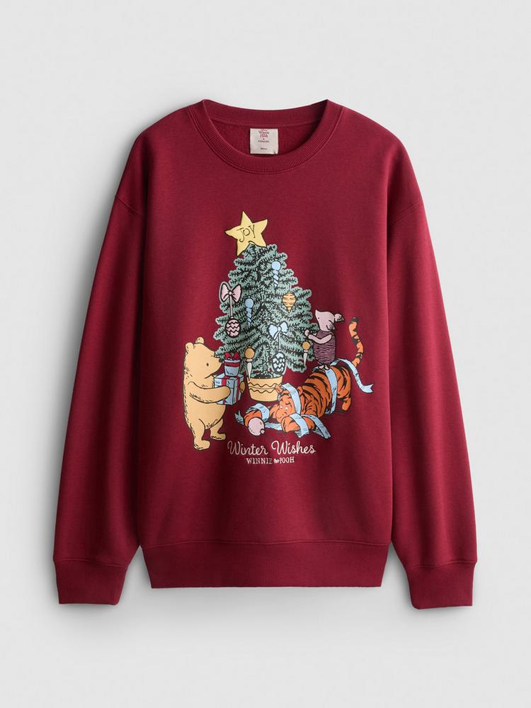 Primark Woman Disney's Winnie & Friends Cotton Rich Christmas Sweatshirt