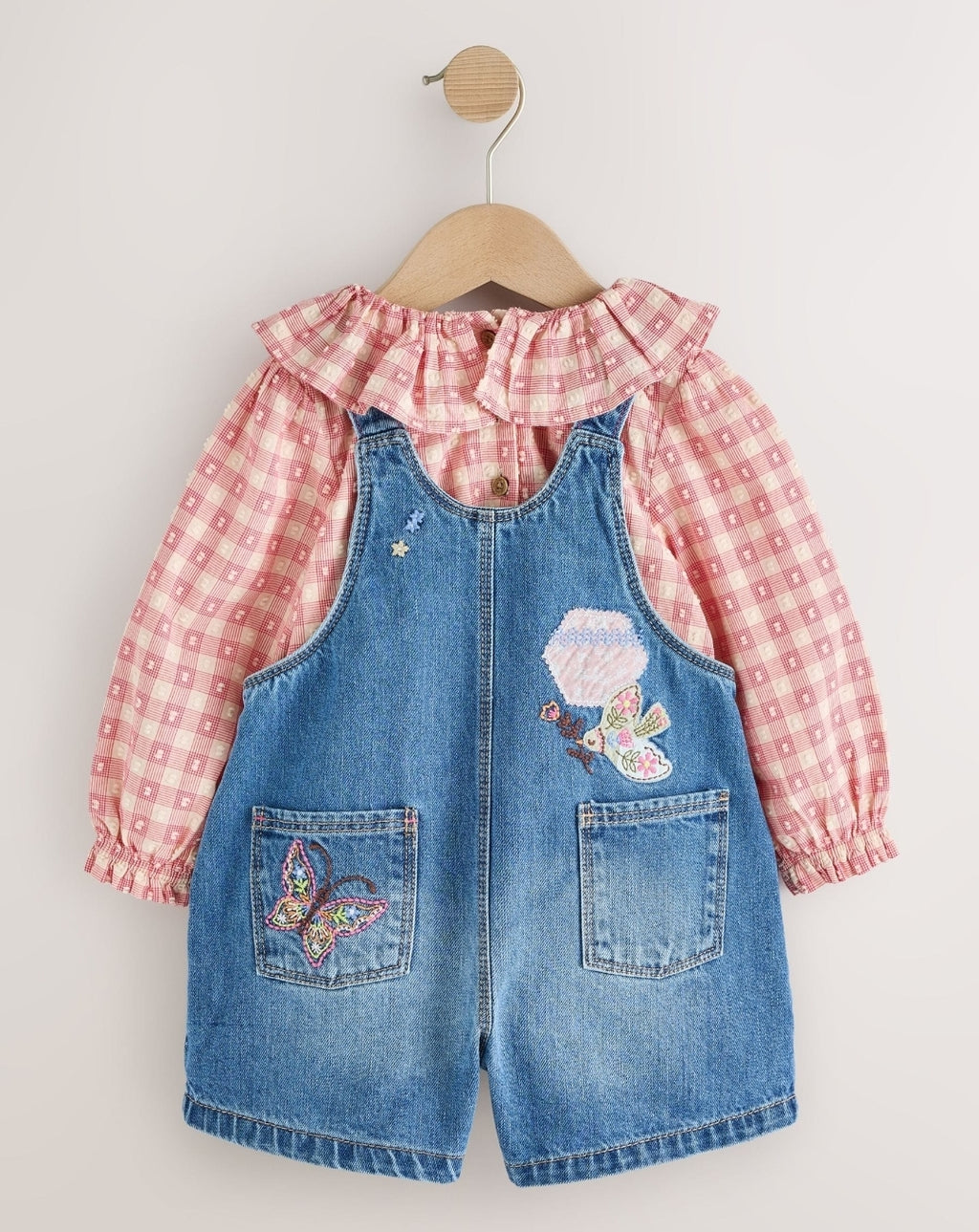 Denim Horse Dungarees Set