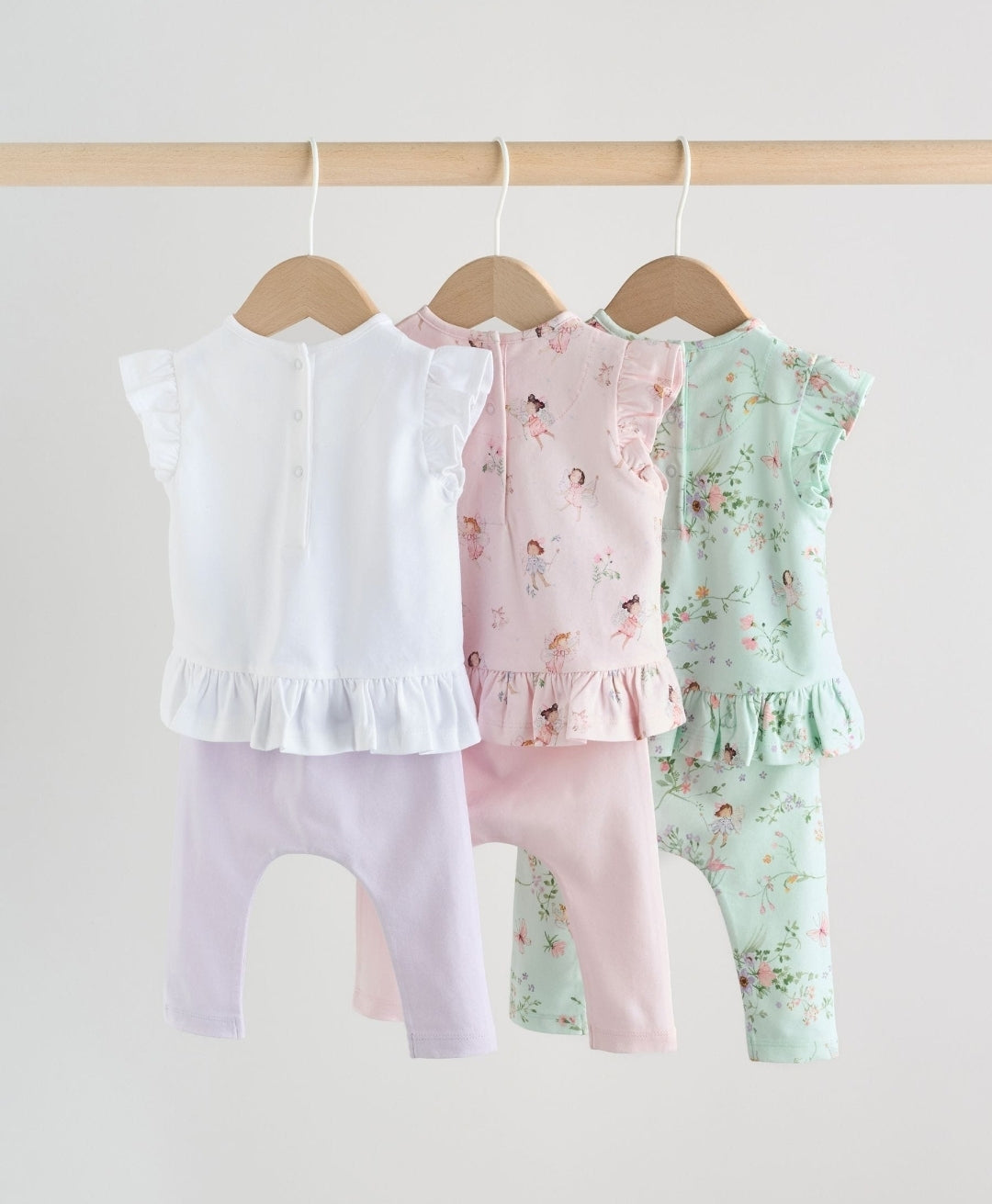 Pink/Mint/White Fairy Short
Sleeve Top and Leggings Baby