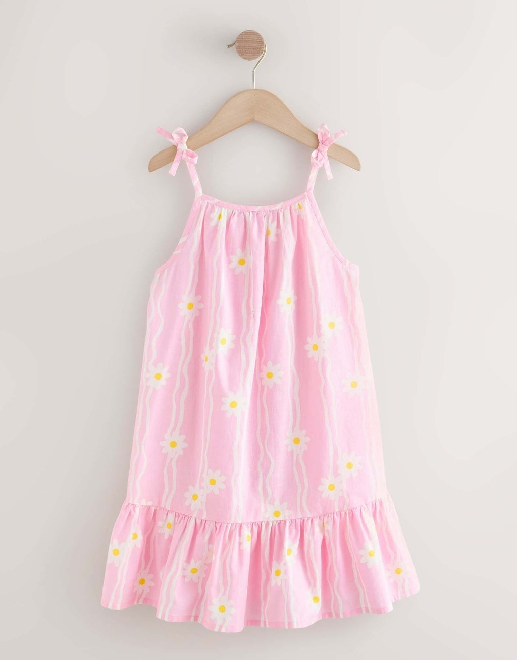 Pink Floral Angel Sleeve Dress