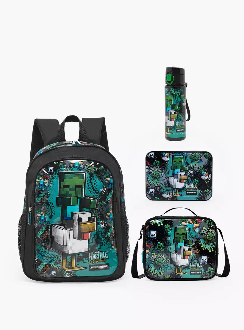 Hollywood Magic Minecraft 5-Piece School Backpack set 16 inches