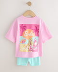 Pink Barbie Short Sleeve T-Shirt
and Cycle Shorts Set