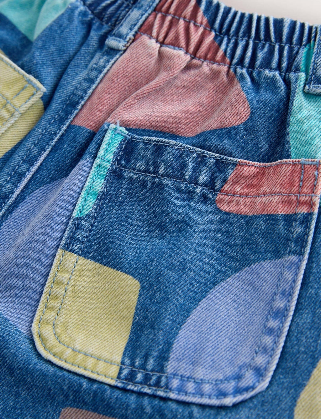 Mid Blue Shapes Wide Fit Jeans