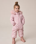 Pink Floral Waterproof Printed Snowsuit