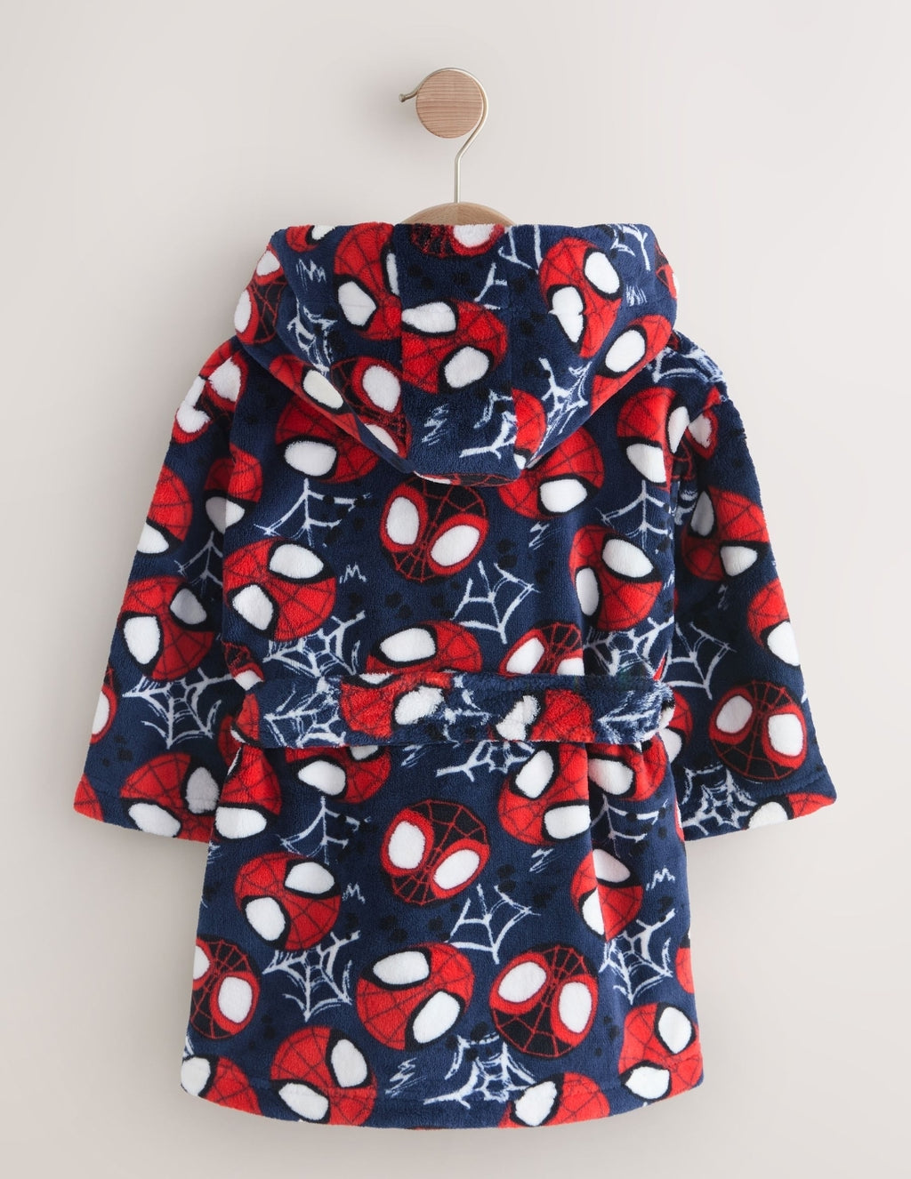 Navy Spiderman Fleece Robe