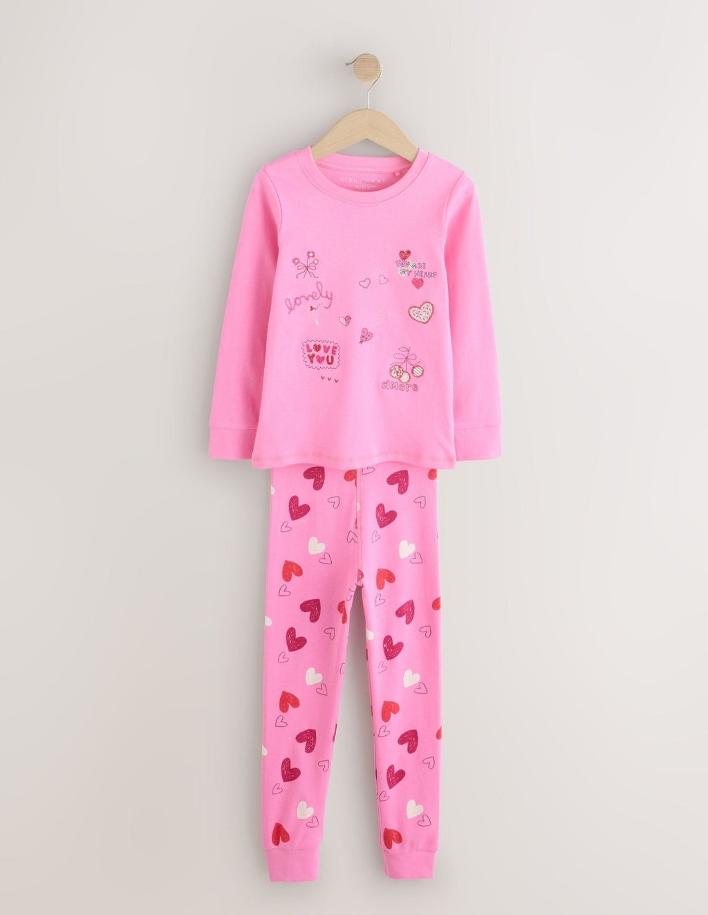 Pink/Red Snuggle Pyjamas 3 Pack