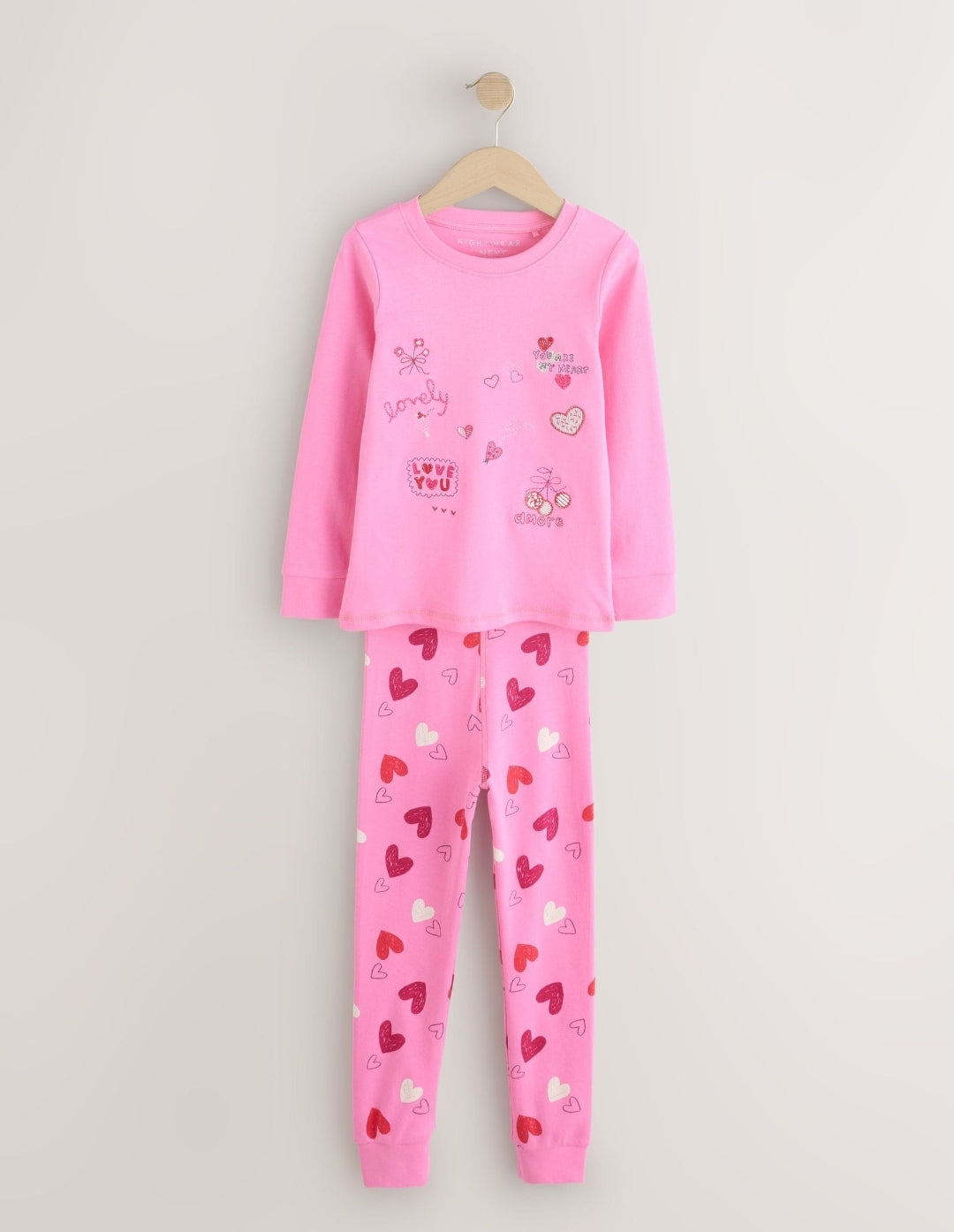 Pink/Red Snuggle Pyjamas 3 Pack