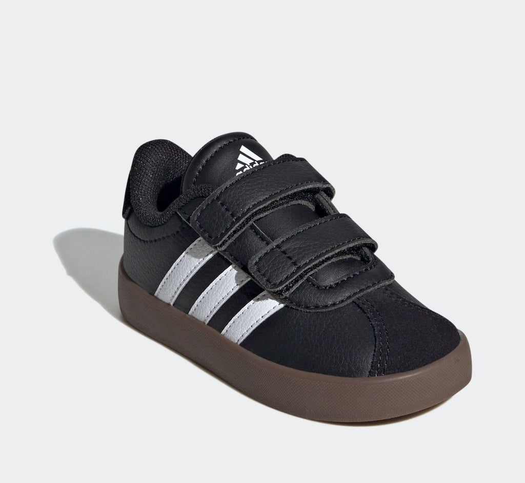 adidas Black/White VL Court 3.0 Hook and Loop Infant Trainers