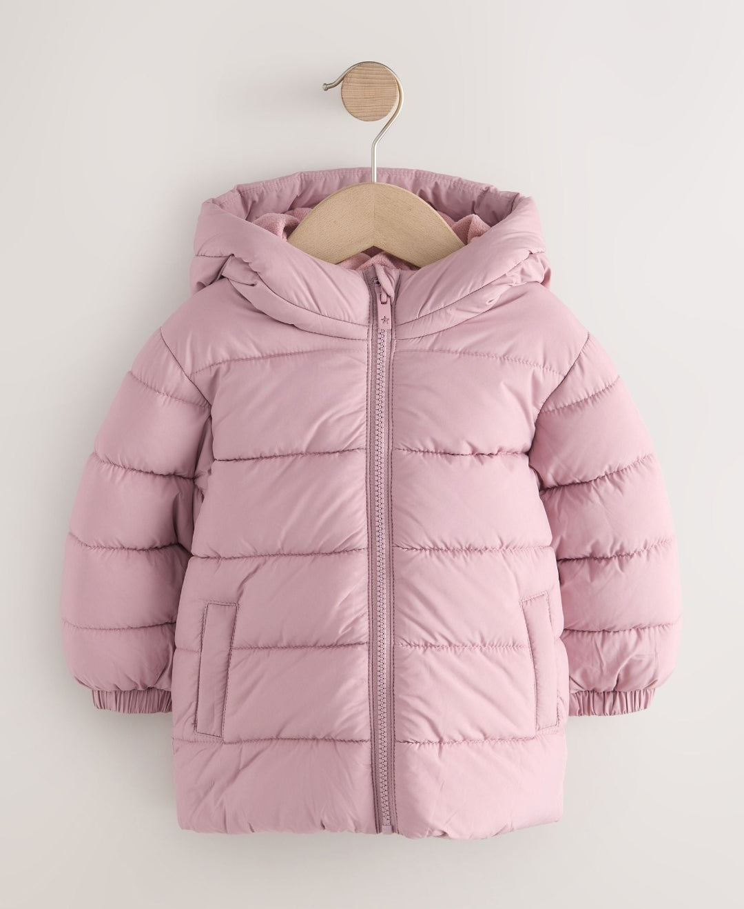 Pink Shower Resistant Fleece Lined Padded Coat