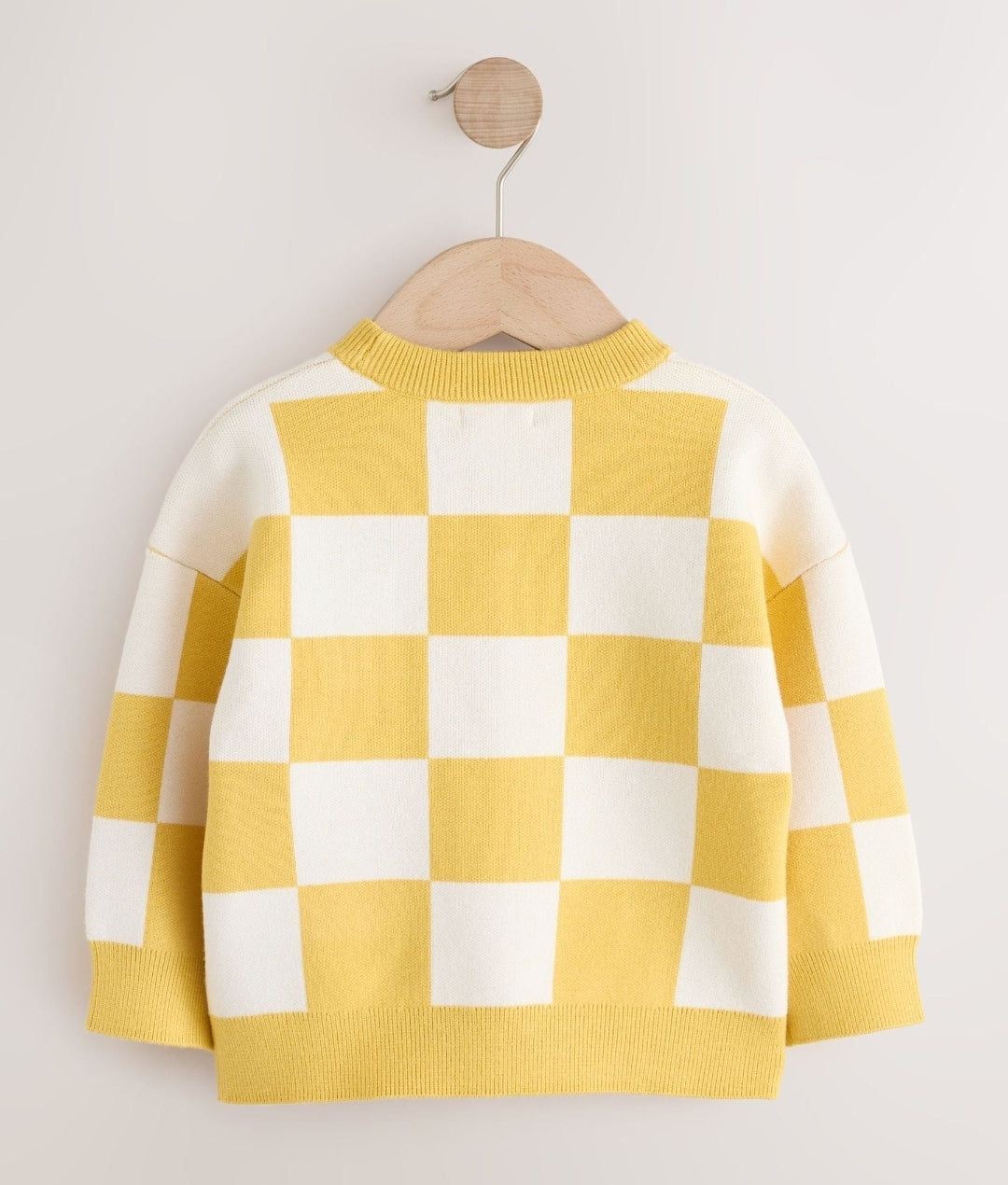 Yellow Popcorn Knitted Crew Neck Jumper