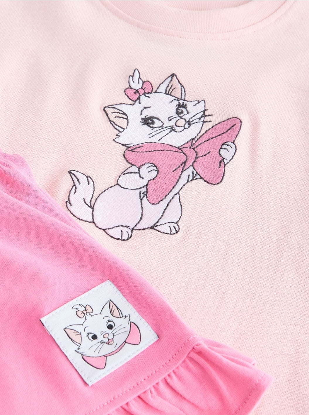 Pink Disney Marie Shorts Set