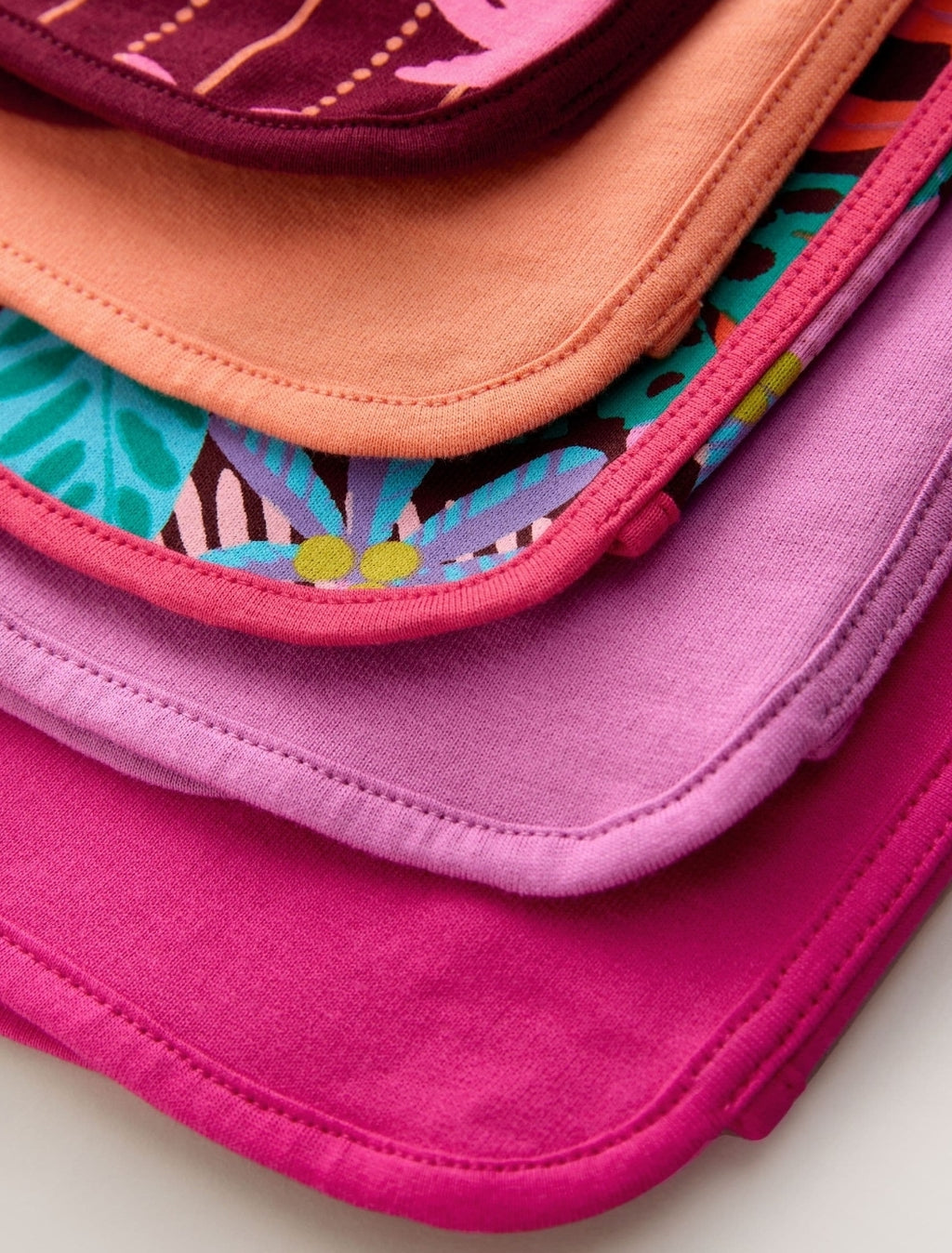 Tropical/Purple Racer Shorts 
5 Pack