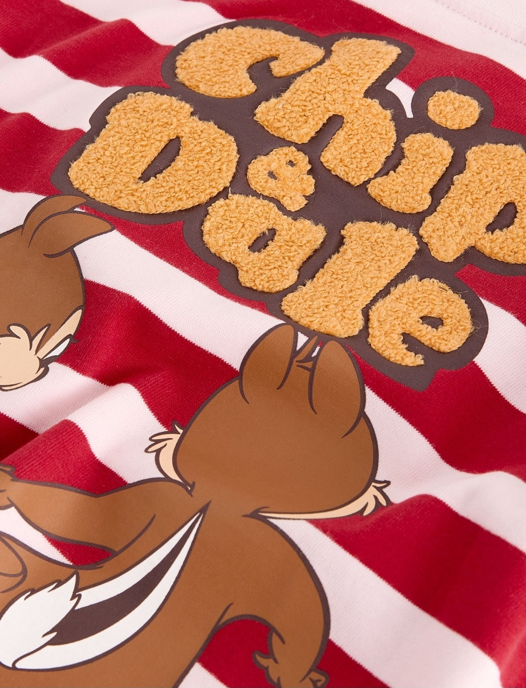 Red Pink Stripe Disney Chip and Dale Shorts Set