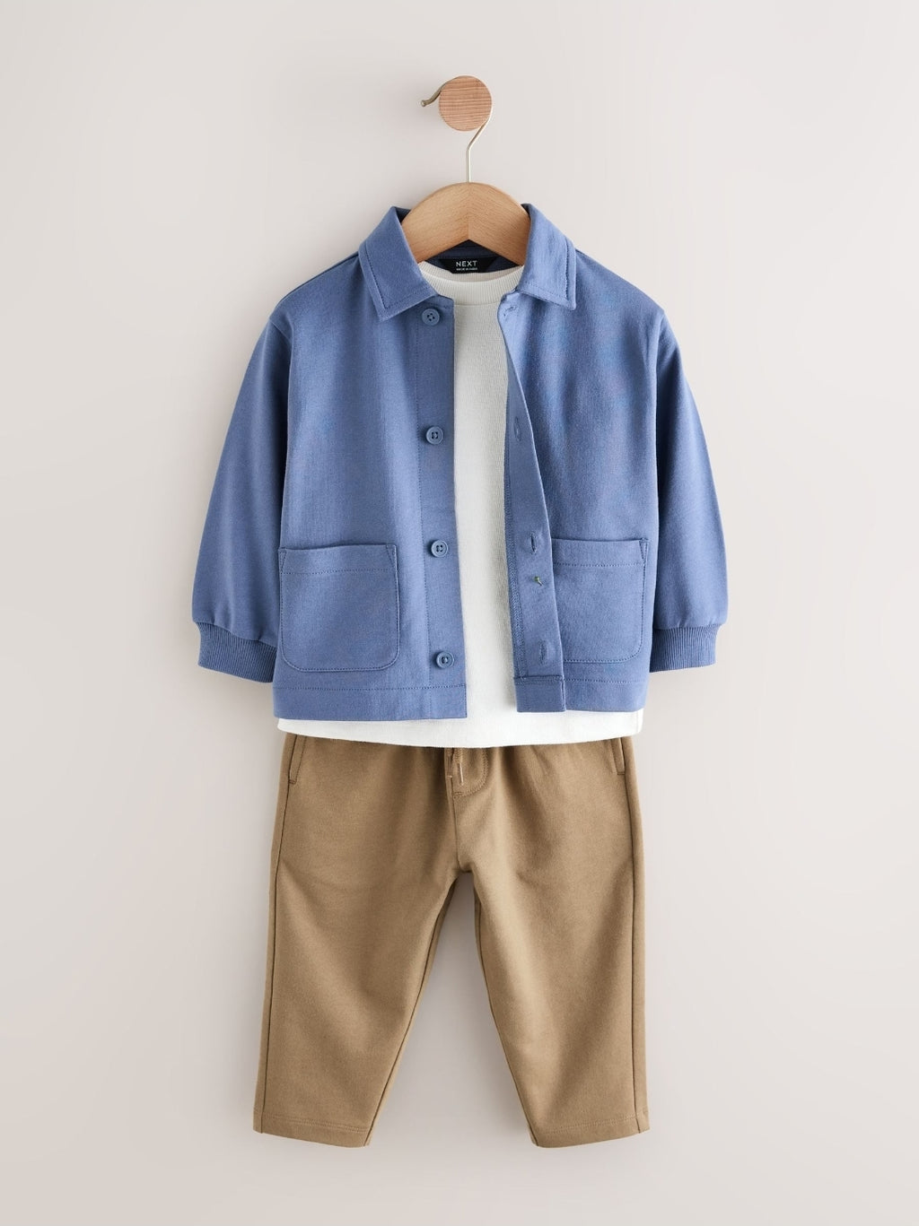 Blue Jersey Shirt T-Shirt and Joggers 3 Piece Set