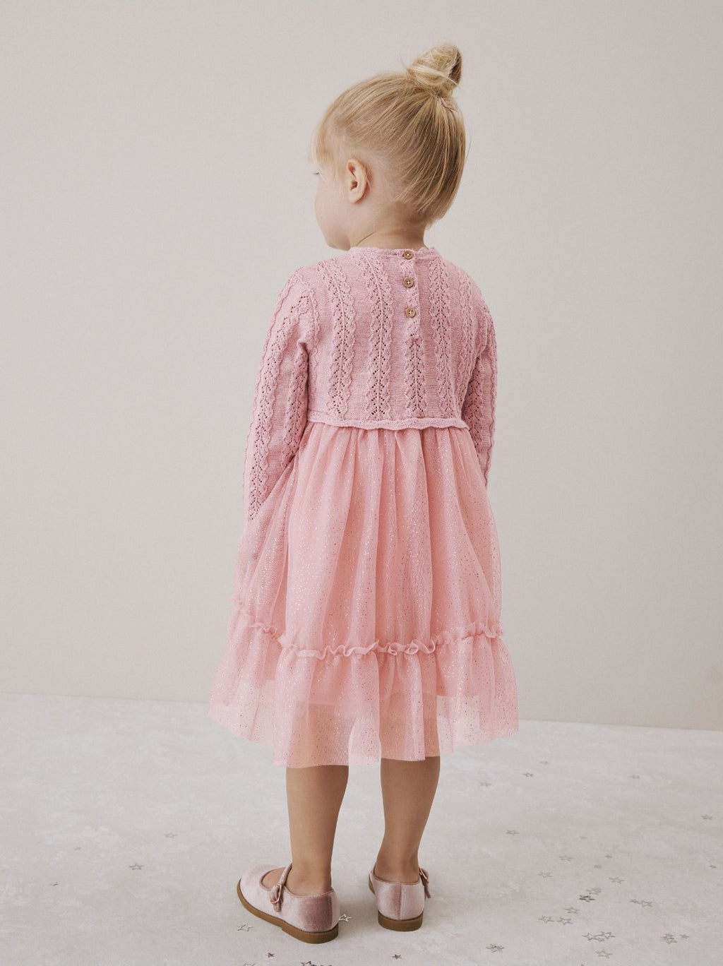 Pink Knitted Occasion Dress