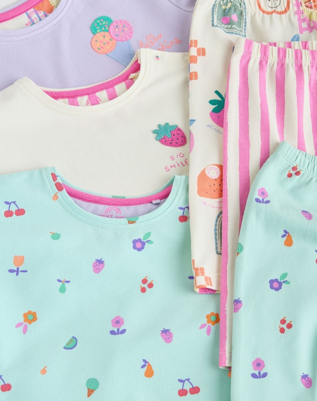 Purple Character Short Sleeve Top and Leggings Baby Set 6 Piece