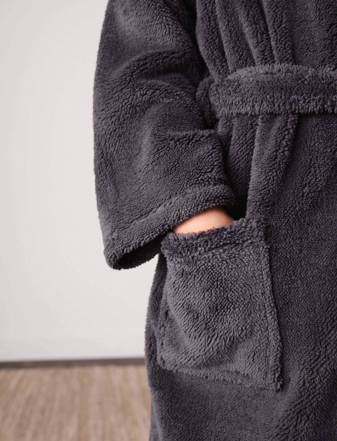 Grey Fleece Robe
