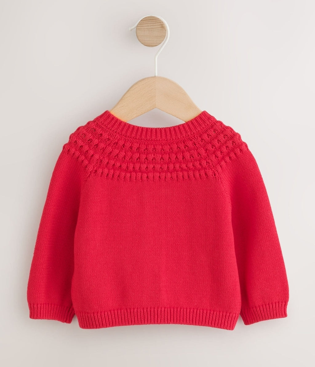Red Heart Crochet Pocket Heart Pocket Button Through Baby