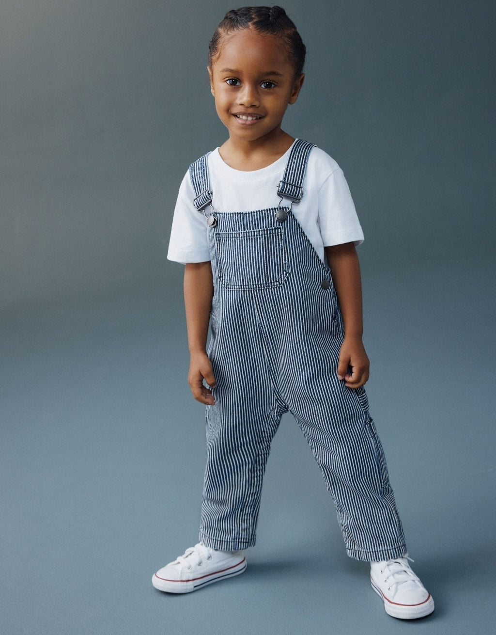 Ticking Stripe Dungarees