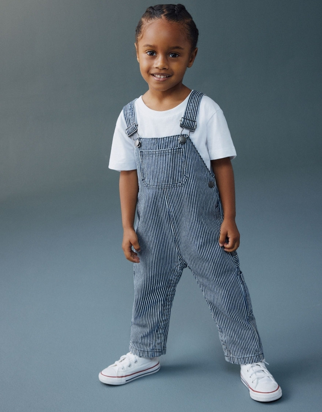 Ticking Stripe Dungarees