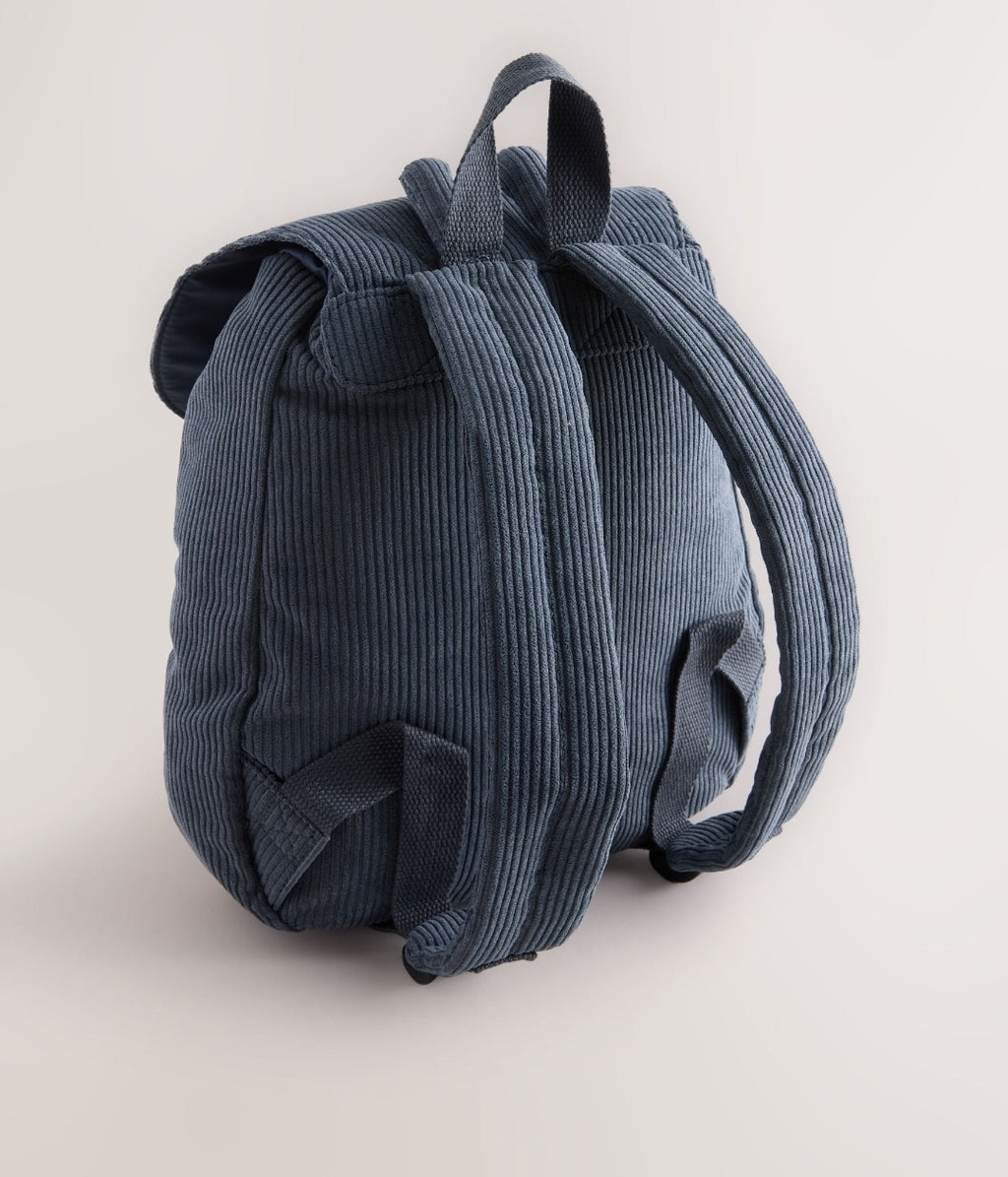 Blue Cord Corduroy Backpack 14 inches