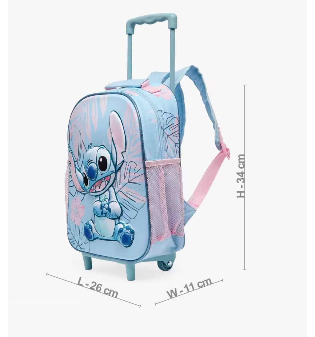Sanrio Stitch Print 3-Piece Trolley Bag Set  14 inches