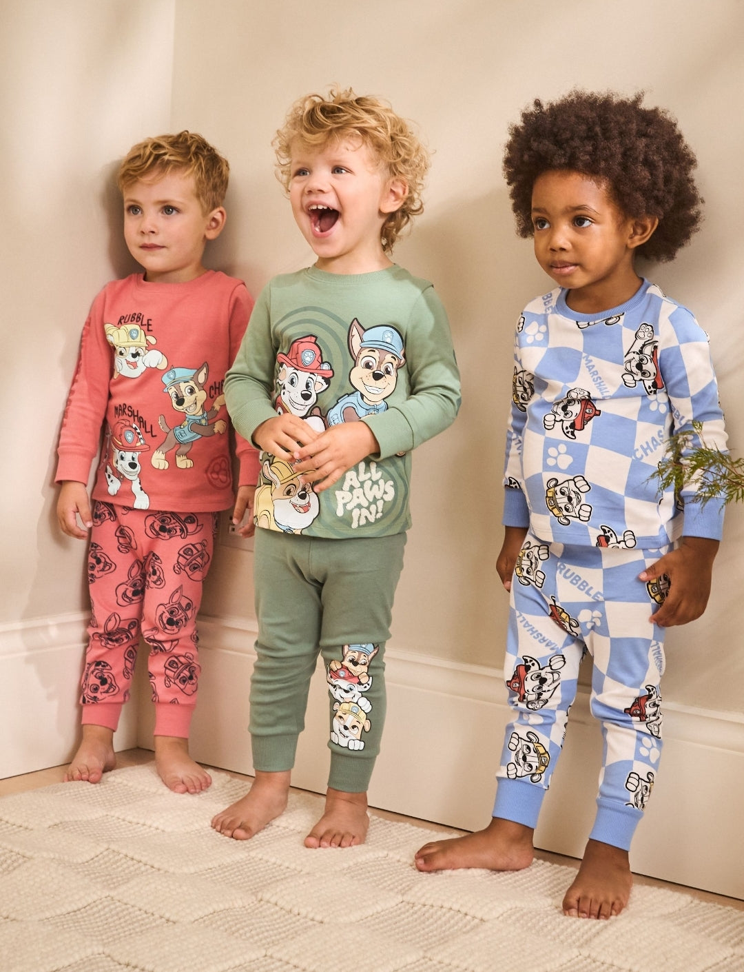 Green/Blue/Red Paw Patrol Snuggle Pyjamas 3 Pack