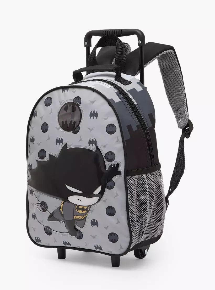 Batman Print 3-Piece School Trolley Bag Set  14 inches