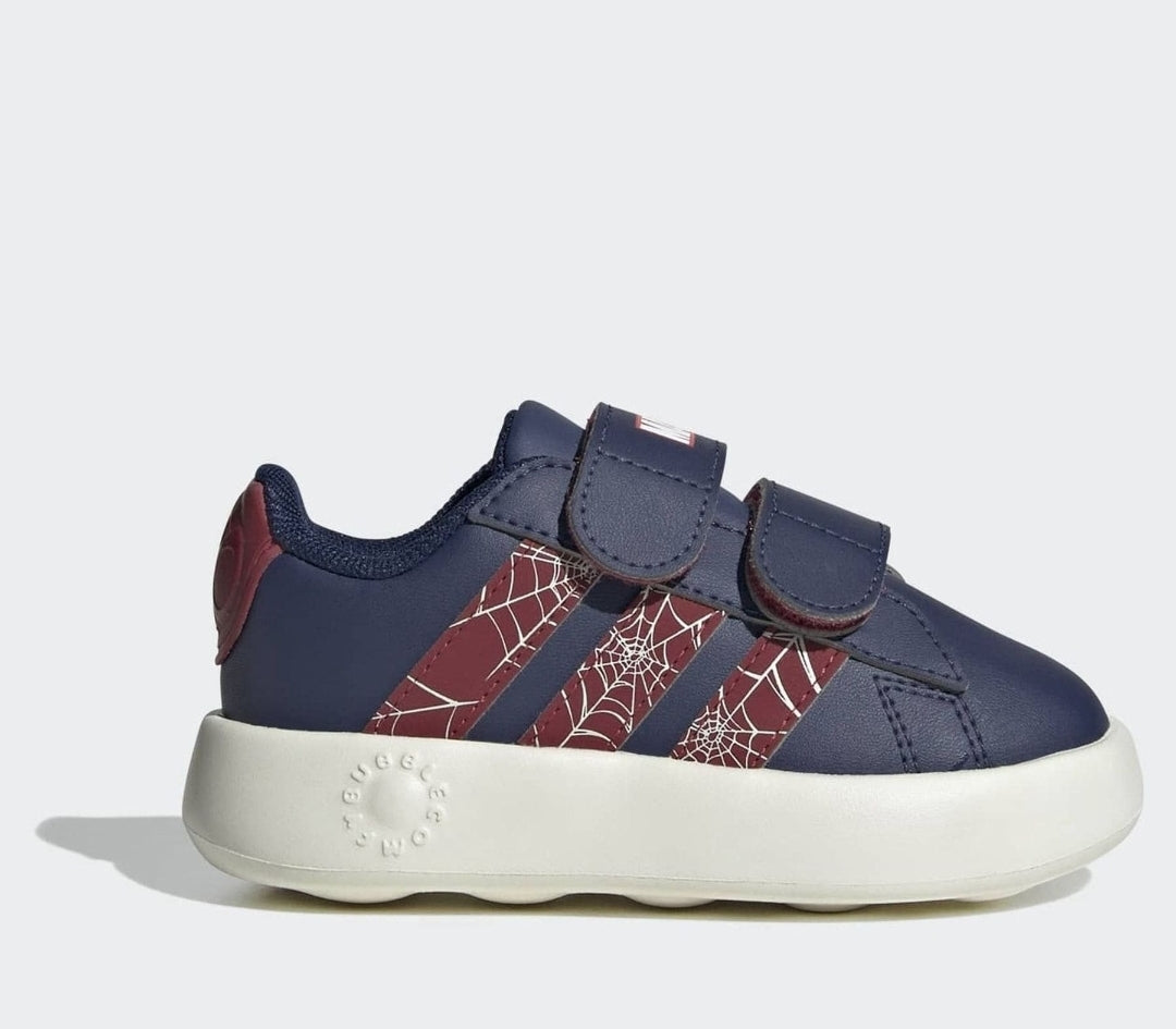 adidas Blue Marvel Spiderman Grand Court Infant Trainers