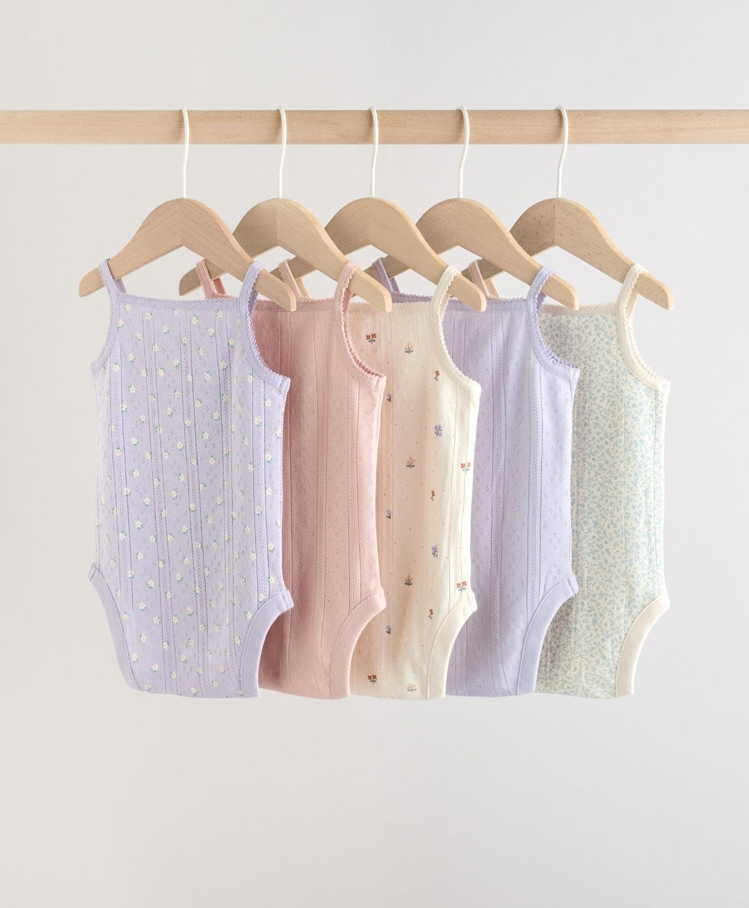 Purple Vest Baby Bodysuits 5 Pack