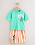 Green/Orange Mickey Mouse
T-Shirt and Shorts Set