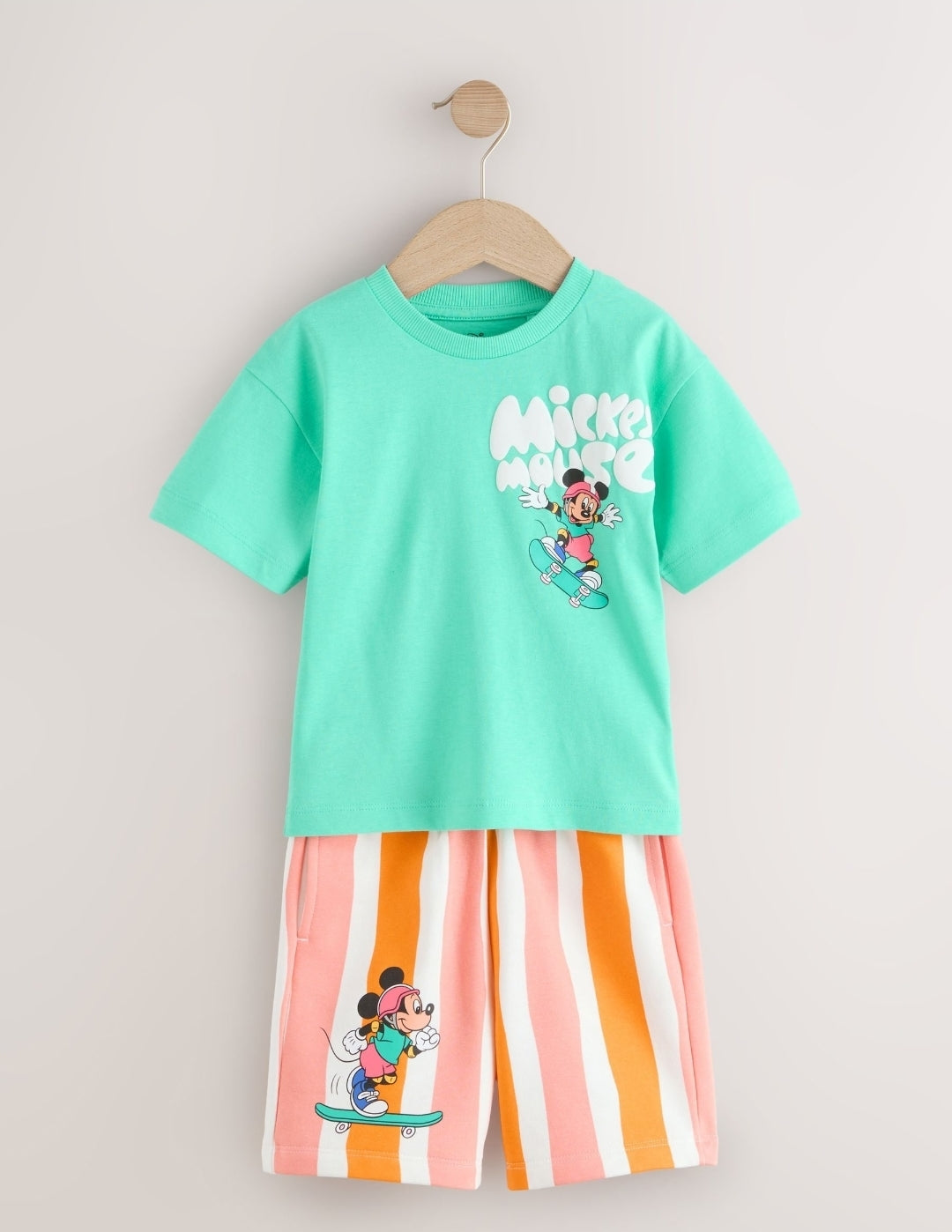 Green/Orange Mickey Mouse
T-Shirt and Shorts Set