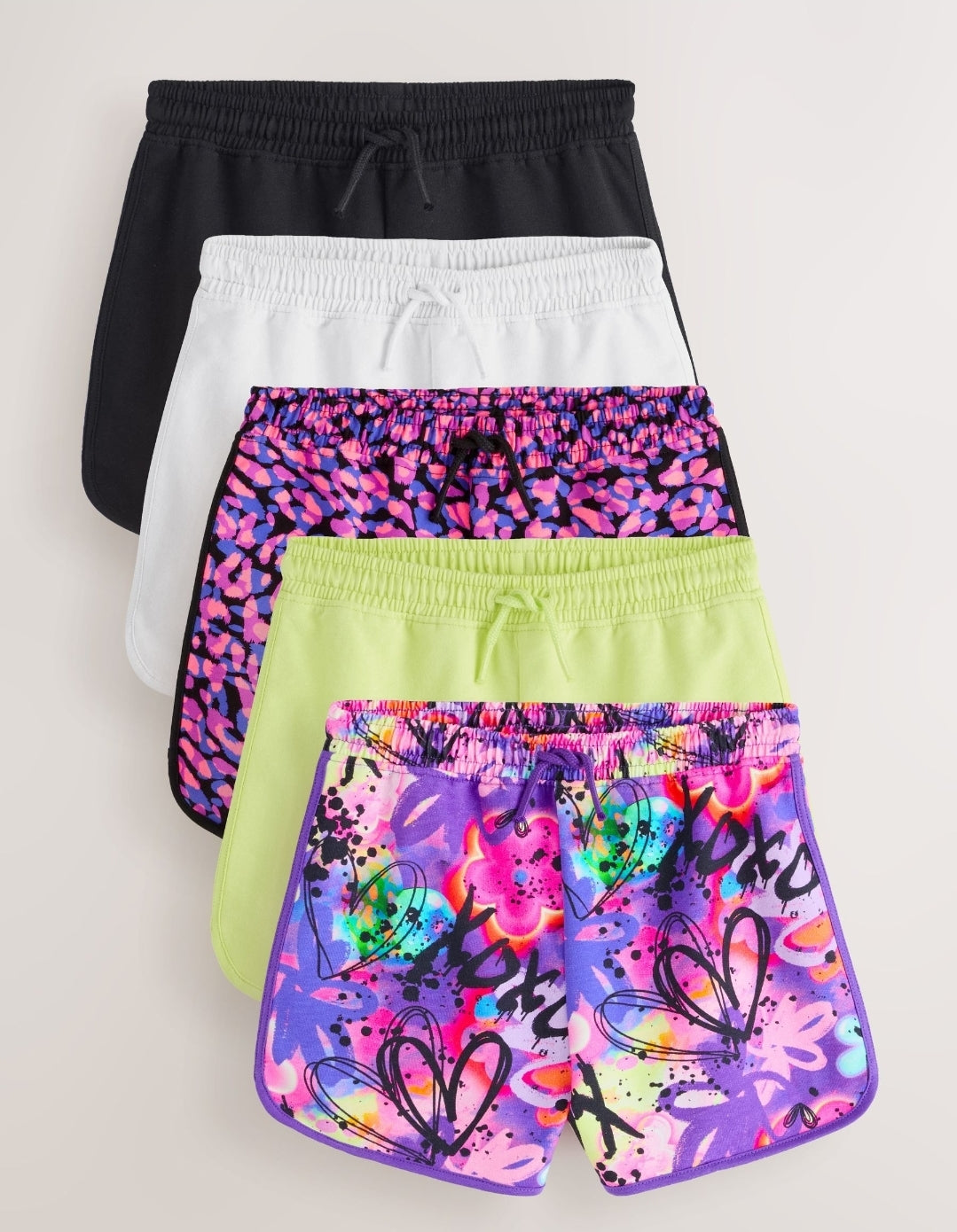 Graffiti/Blue Racer Shorts 5 Pack