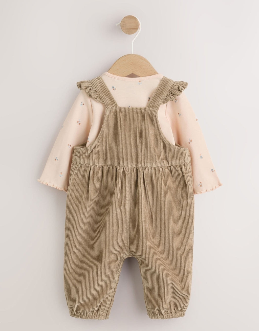 Sage Green Cord Dungarees and Bodysuit Baby Set 2 Piece