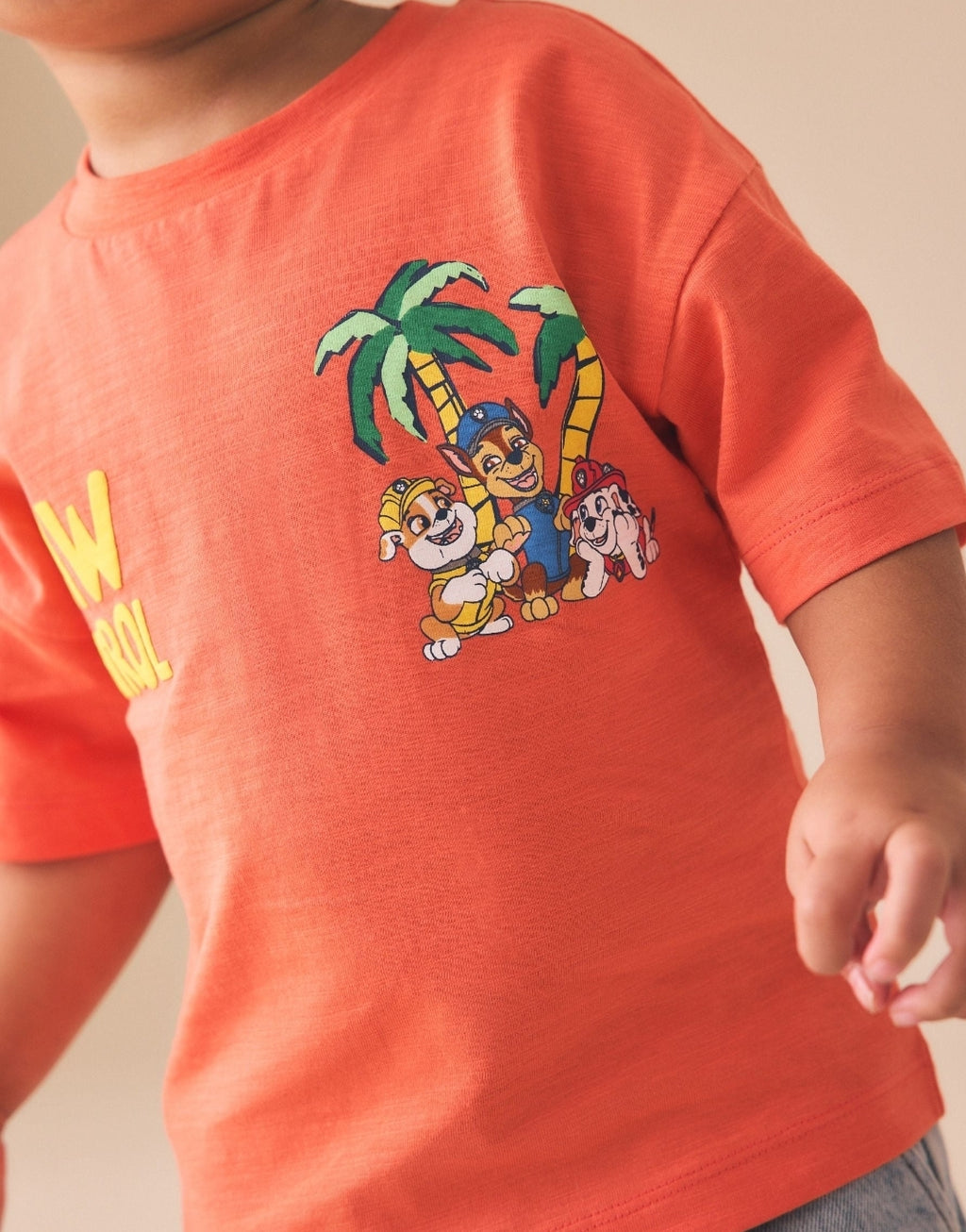 Coral/Tan Paw Patrol Short Sleeve
T-Shirt