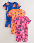 Blue/Orange Floral Short Pyjamas
3 Pack
