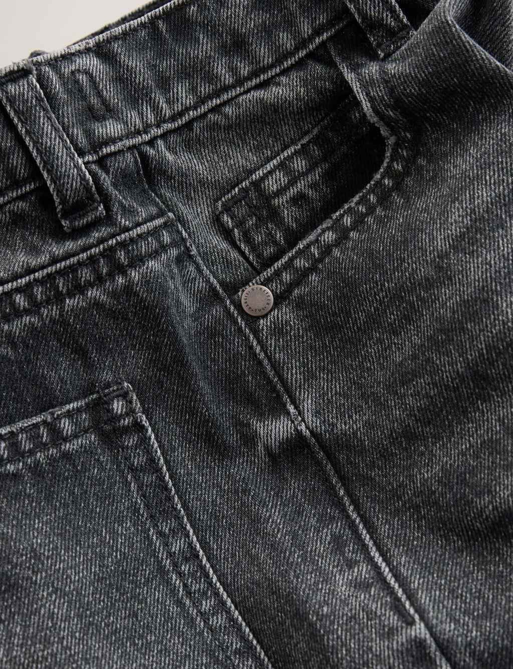 Washed Black Baggy Tapered Authentic Jeans