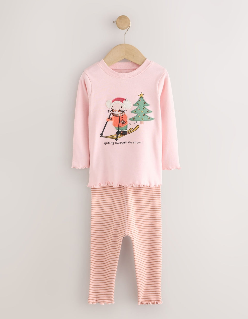 Pink/Green Snuggle Pyjamas 3 Pack