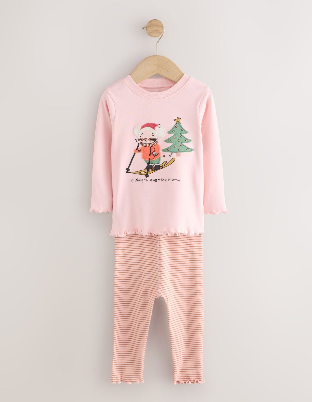 Pink/Green Snuggle Pyjamas 3 Pack