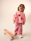 Bright Pink Sweatshirt & Wide Leg Trousers Set