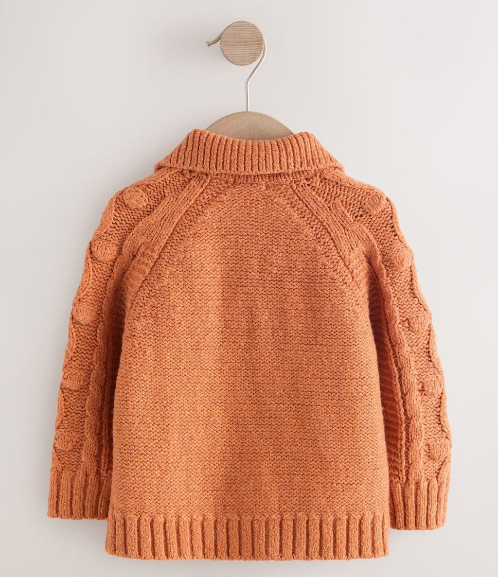 Pumpkin Chunky Bobble Cardigan